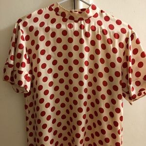 Cute polka dot Zara blouse! Worn once! Medium